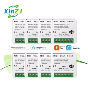 XZJ Alexa Google Home Life APP Remote Control Smart Breaker Module 16A Mini Smart Wifi Switch