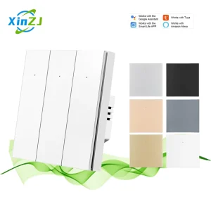 XZJ Smart Life App Controlled 1 2 3Gang Switch Large ABS PC Wall Electric Touch Light Zigbee Max Current 10A Max Voltage 240V