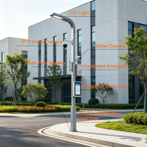 Xincheng IP65 Outdoor 180W IoT Smart Solar WiFi City Sensor Solution Technical Smart Street Light Pole