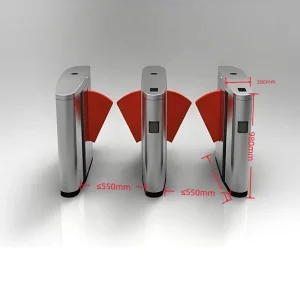 Y10H Factory Premium Flap Turnstile Gate 304 Stainless Steel Smart Access System for High-End Projects
