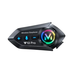 Y12Pro Motorcycle Helmet BT 6.0 Wireless Headset Two-way Communication LED Noise Reduction Waterproof Multi-channel Riding