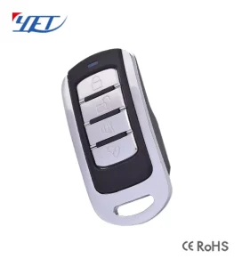 YET074 Universal 4 Channel Learning Code Remote Control for Garage Door Home Automation Smart Security 100m Range Plastic Metal