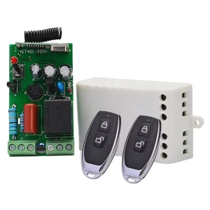 YET401PC 220V 315 433mhz One Channel Garage Receiver Remote Control Switch Controller with 2 Transmitters for Smart Home Usage