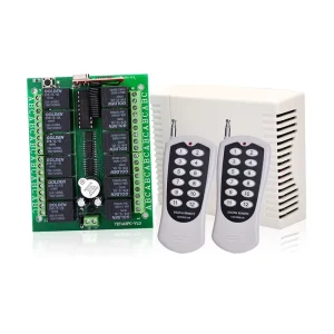 YET412 Rf 433Mhz Learning Transmitter and Receiver Remote Control with Wall Holder Metal
