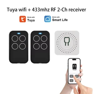 YET478WTR 90-240V App Mini Wifi RF433Mhz Switch Receiver Rf Controller with Two Remote Controls