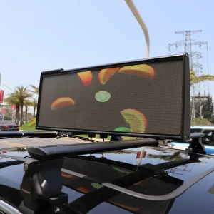 YH V3.9 P2.96mm OLED Ultra Slim Taxi Car Roof Top Full Color HD LED Mobile Media Platform Energy Efficient Display