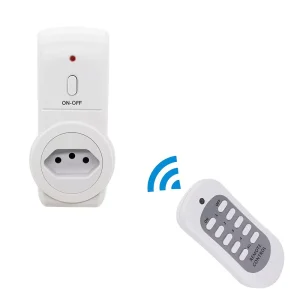 YK02 Smart Power BR Plug Socket 433.92Mhz Wireless Remote Control Contact On/Off Light Switch 10A Battery Powered 220V