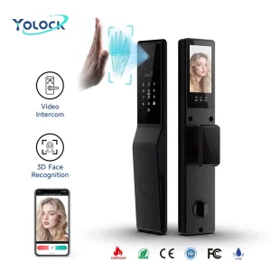 YOLOCK OEM ODM Tuya Fingerprint Recognition Unlock Aluminium Alloy Tuya Wifi Smart Lock Electronic Door Lock for Wooden Door