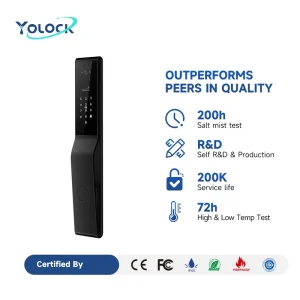 YOLOCK Ttlock Password App Key Unlock Built In Doorbell Smart Aluminum Door Lock Cerradura Inteligente Tuya for Wood Door
