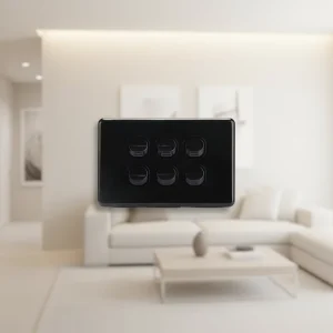 YOUU Black AU 6 Gang 10A SAA Approved 250VAC Fresh PC & Copper Wall Light Switch Australia Standard