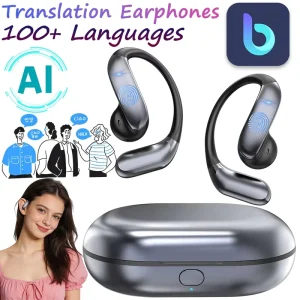 YYK Q102 Ear Hook Sports Real Time AI Language Translation Earphones Face to face Translation Simultaneous Interpretation Etc