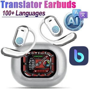 YYK Q16 Pro Touch Screen Earphones Headphones Upgraded AI Translation Function Support Simultaneous Interpretation