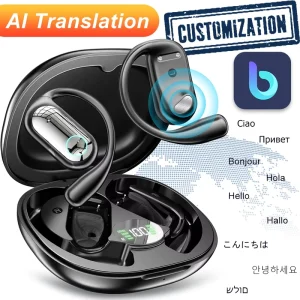 YYK Q16S Real time AI Translation Wireless Earphones Multinational Meeting Essential Supporting Simultaneous Interpretation
