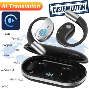 YYK Q39 AI Translation Earphones ENC Soft Sports Earbuds Permanent Free Translation Supports Picture in Picture Translation