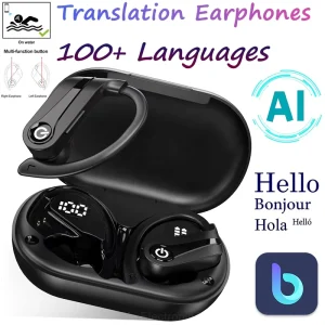 YYK Q63 Dual ear Stereo True Wireless Earphones 100+ Languages Real Time Translator Two way AI Intelligent Translation Earbuds