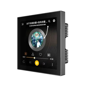 YZ64T 86 Type Android 10 Voice Control Smart Music Controller 4″ Touch Screen Bluetooth Wall Amplifier for Home Hotel