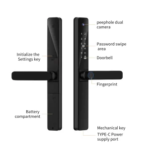 YiGe X2M Smart Locks Outdoor Waterproof Broken Bridge Aluminum Alloy Special Password Fingerprint Lock with Cat Eye