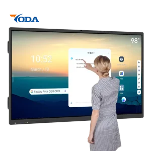 Yoda 98 Inch Wireless Screen Sharing 4K 60Hz Whiteboard Interactive Smart Board with Android 14 & 4GB RAM for Teaching
