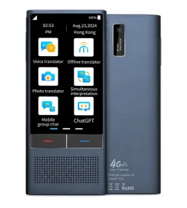 Z6 3.1-Inch IPS Screen AI Voice Translator Device with 117 Languages, 4G SIM Card, 8GB Memory, Recording