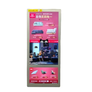 ZDHQ Foldable Floor Standing Digital Signage Display Advertising Kiosk Portable Screen for Retail Promotion