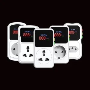ZHNL 13A 230V Custom Digital Display Adjustable Automatic Surge Safe Refrigerator Eu Plug Socket Over Under Voltage Protector
