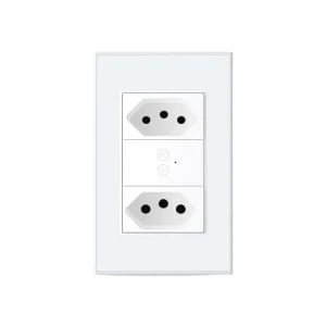 Zemismart Tuya Zigbee Smart Brazilian Socket Plug Outlets 10A 20A Alexa & Google Home Control ABS Material Double Pole Switch