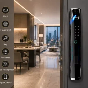 Zhongshan Security Face Recognition Wi-Fi Smart Entry Door Lock Secure Biometric Fingerprint for Wood/Steel Memory Card