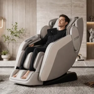 ZhouQi Smart Massage Chair 7″ Touchscreen Zero Gravity 3D Shiatsu Full Body Airbag Recliner Wireless Charging for Home Office