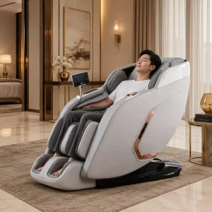 Zhouqi Professional Smart Shiatsu Massage Chair with Airbag Compression and Negative Ion Therapy for Total Body Wellness