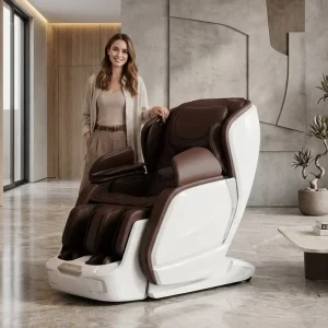 Zhouqi Top Rated Smart Massage Chair 3D Roller Full Body Zero Gravity with Bluetooth Audio and Leg Recovery