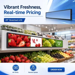 Zhsunyco S CN290TXP01 V01 Stretched Bar LCD Digital Signage 1920×540 for Store Supermarket Indoor Advertising