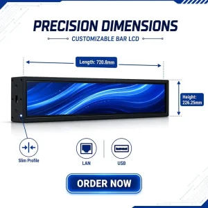 Zhsunyco Stretched Bar LCD Display Digital Signage with 1920×540 Resolution