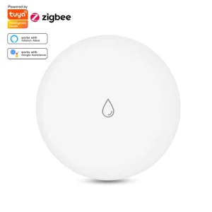 ZigBee IP67 Wireless Smart Water Sensor Alarm 110dB Detector for Flood Alexa Google Integration Water Leak