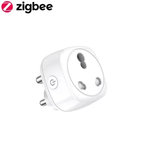ZigBee Smart Power Plug 16A 20A Industrial Use with Power Meter 3 Pin SA Round Mini Outlet