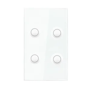 ZigBee WiFi Multi Gang Switch Direct US Concave Groove Tempered Glass Panel for Dual Control Home