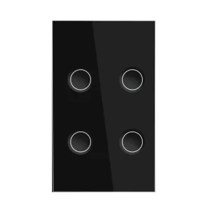 ZigBee WiFi Smart Switch Exporter US Concave Groove Multi Gang Touch Glass Panel for Voice APP Home