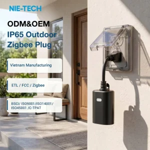 Zigbee 3.0 IP65 Outdoor Smart Plug 15A 1875W Waterproof Smart Outlet for Home Automation Alexa Google Compatible