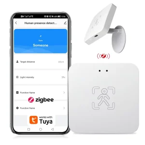 Zigbee 3.0 Smart Human Presence Sensor 5.8GHZ Radar Sensor for Human Motion and Luminance Detection