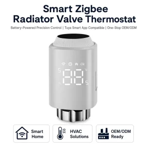 Zigbee 3.0 Smart Radiator Thermostatic Valve TRV with Voice Control Alexa Google Home Programmable LED Display M30