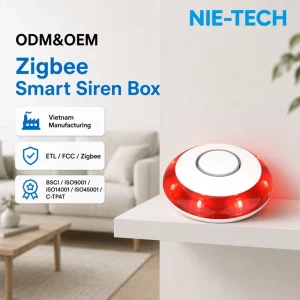 Zigbee 3.0 Smart Siren Alarm 120dB With LED Flashing Alert For Living Room And Hallway Security ETL FCC Alexa Google Hub