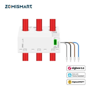 Zigbee 3.0 Three Phase Mini Energy Meter Bidirectional Measurement for Home Assistant