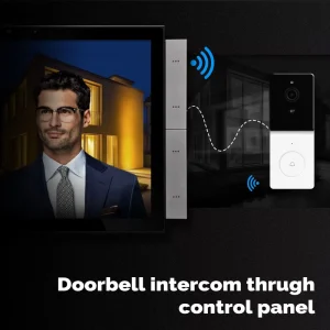 Zigbee Central Panel 10 Inch Smart Touch Screen Camera Intercom Android OS Flip Design PC Material Home Garage Use AS-TPP10-ABI