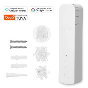 Zigbee Electric Bead Chain Roller Shade Motor Lithium Battery Powered Pull Cord Curtain Remote Control App Control