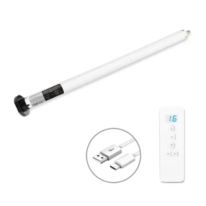 Zigbee Roller Blinds Motor Smart Standard Electric Wireless Rechargeable Lithium-Battery Wireless Tubular Blind Motor