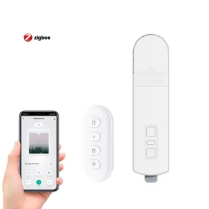 Zigbee Smart Home Electric Curtain Roller Blinds Motor Curtain With Controller App Control Smart Curtain Google Home