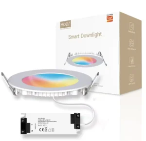 Zigbee Smart Home LED Downlight RGB Warm Cool Light, App Timer Thin Model 6W Smart Lamp for Home Use