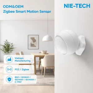 Zigbee Smart PIR Motion Detector 10 Year Battery 9.5m Range for Smart Home Security Monitoring ETL FCC Alexa Google Hub Required