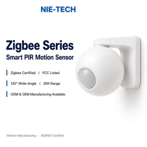 Zigbee Smart PIR Motion Sensor Detector Light Alarm Battery Operated for Home Security Alert System Automations