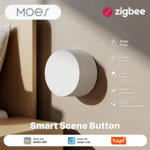Zigbee Smart Scene Switch Rotary Button Wireless Remote Control Light RGB Dimmable Adjustable 5 Actions Home Scenarios
