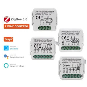 Zigbee Smart Switch with 1 2 3 4 Gang for Home Automation Tuya Smart Life Light Switch Module